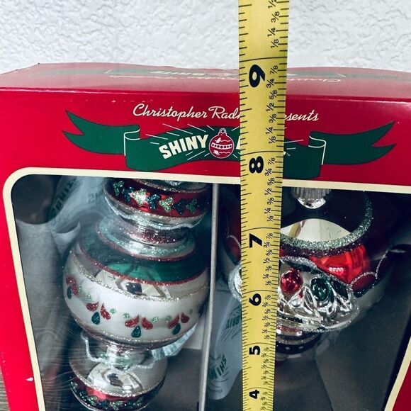 Christopher Radko Shiny Brite Vintage Large Size Christmas Ornaments Bundle Lot - Picture 5 of 5